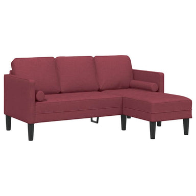 Bankstel met kussen Wijnrood Polyester