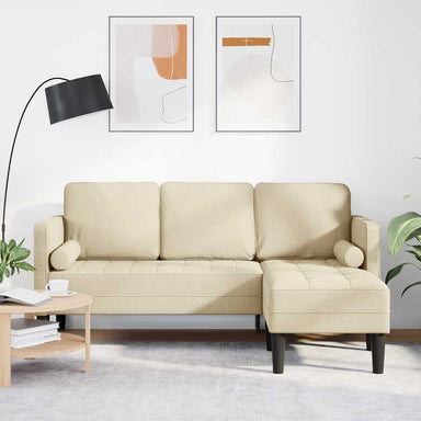Bankstel met kussen Crème Polyester