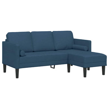 Bankstel met kussen Blauw Polyester