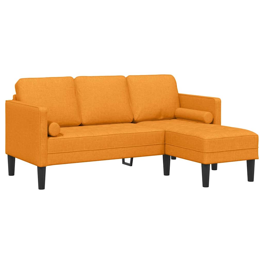 Bankstel met kussen Donkergeel Polyester