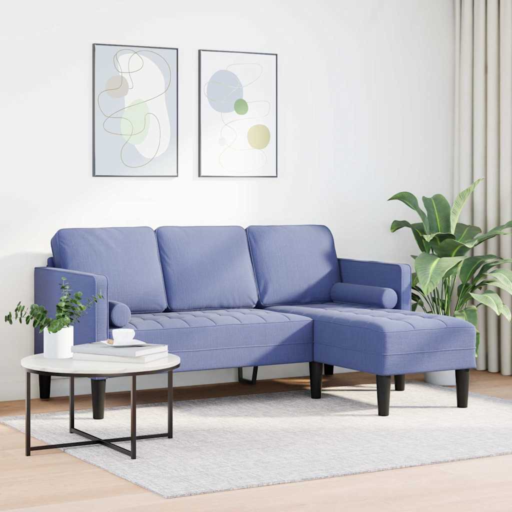 Bankstel met kussen Jeans Blauw Polyester