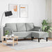 Bankstel met kussen Lichtgrijs Polyester