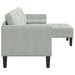 Bankstel met kussen Lichtgrijs Polyester
