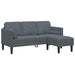 Bankstel met kussen Donkergrijs Polyester