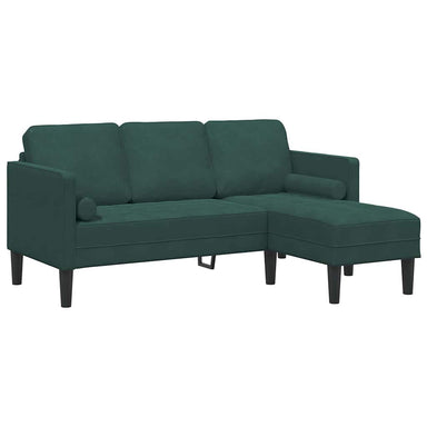 Bankstel met kussen Donkergroen Polyester