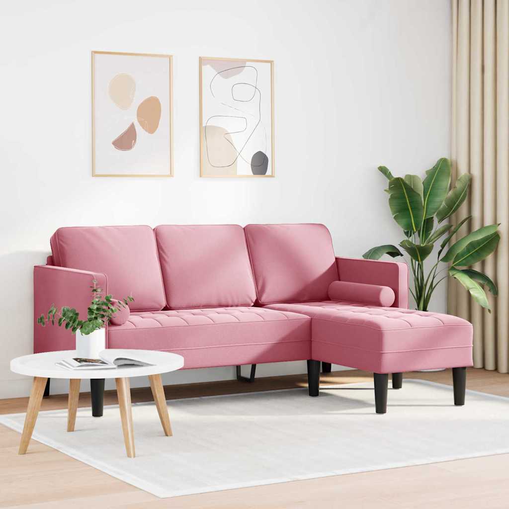 Bankstel met kussen Roze Polyester
