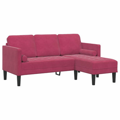 Bankstel met kussen Wijnrood Polyester