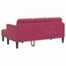 Bankstel met kussen Wijnrood Polyester