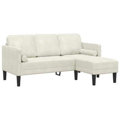 Bankstel met kussen Crème Polyester
