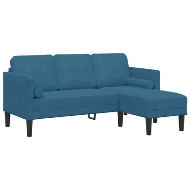 Bankstel met kussen Blauw Polyester