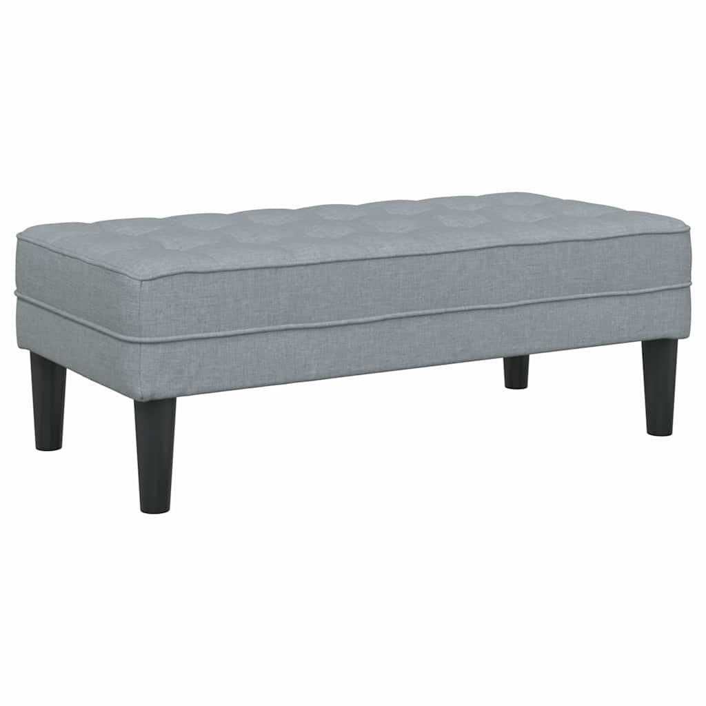 Bank met kussen Lichtgrijs 113 x 57 x 39 cm Stof