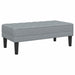 Bank met kussen Lichtgrijs 113 x 57 x 39 cm Stof