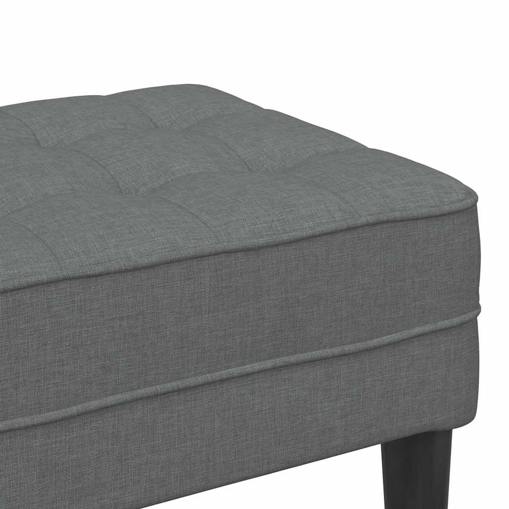 Bank met kussen Donkergrijs 113 x 57 x 39 cm Stof