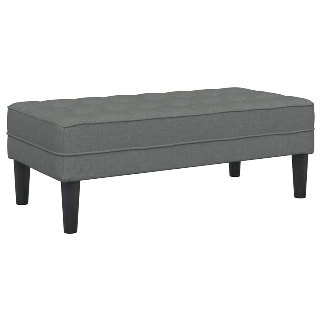 Bank met kussen Donkergrijs 113 x 57 x 39 cm Stof