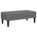 Bank met kussen Donkergrijs 113 x 57 x 39 cm Stof