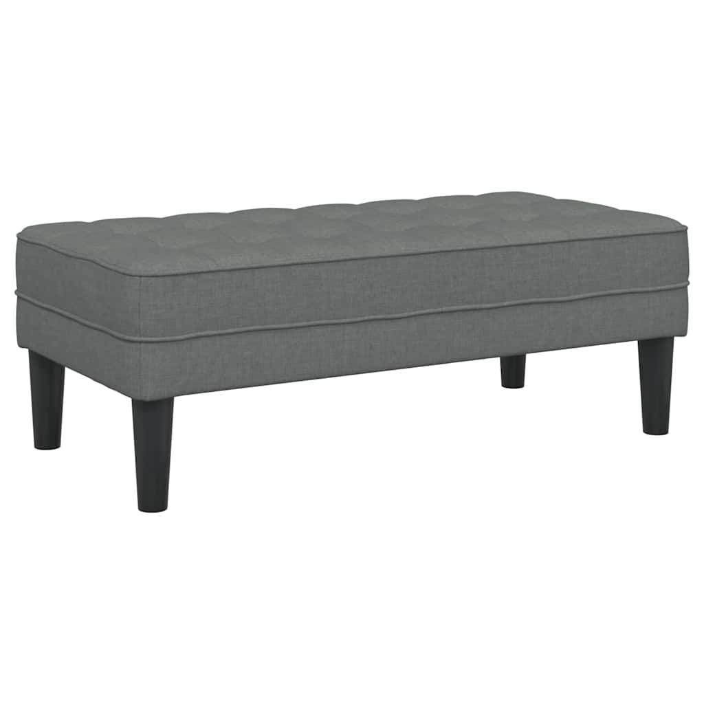 Bank met kussen Donkergrijs 113 x 57 x 39 cm Stof