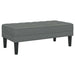 Bank met kussen Donkergrijs 113 x 57 x 39 cm Stof