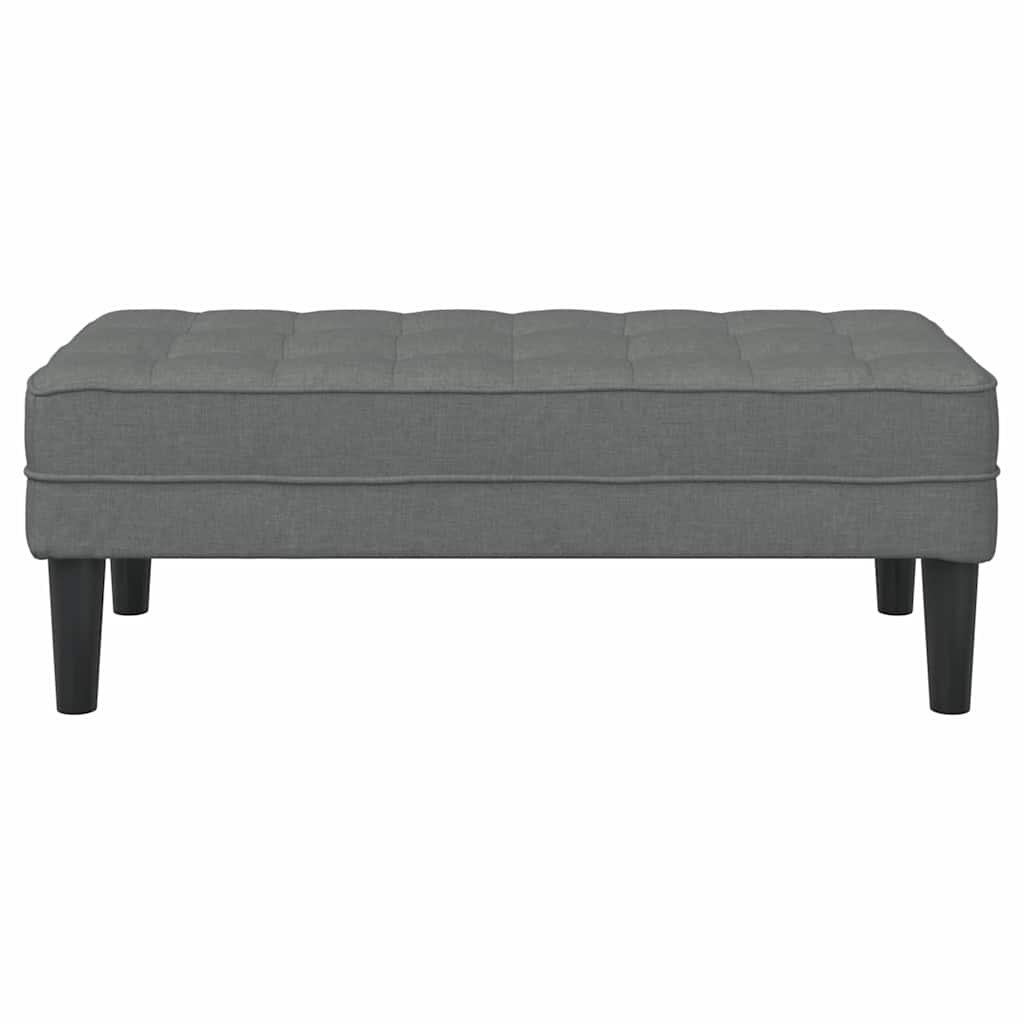 Bank met kussen Donkergrijs 113 x 57 x 39 cm Stof