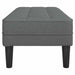 Bank met kussen Donkergrijs 113 x 57 x 39 cm Stof