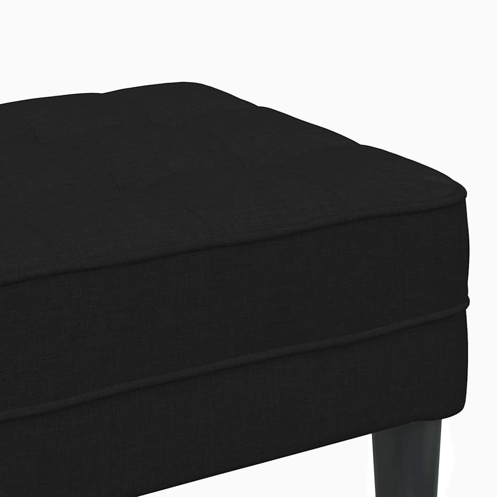 Bank met kussen Zwart 113 x 57 x 39 cm Stof