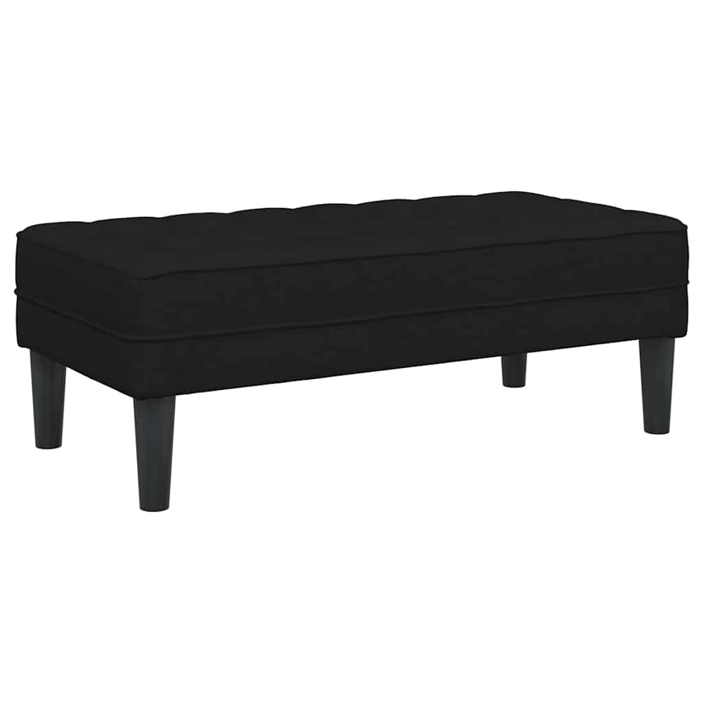 Bank met kussen Zwart 113 x 57 x 39 cm Stof