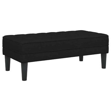 Bank met kussen Zwart 113 x 57 x 39 cm Stof