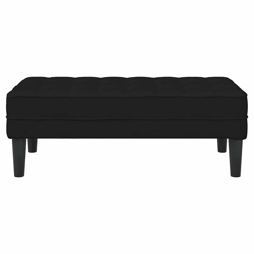 Bank met kussen Zwart 113 x 57 x 39 cm Stof