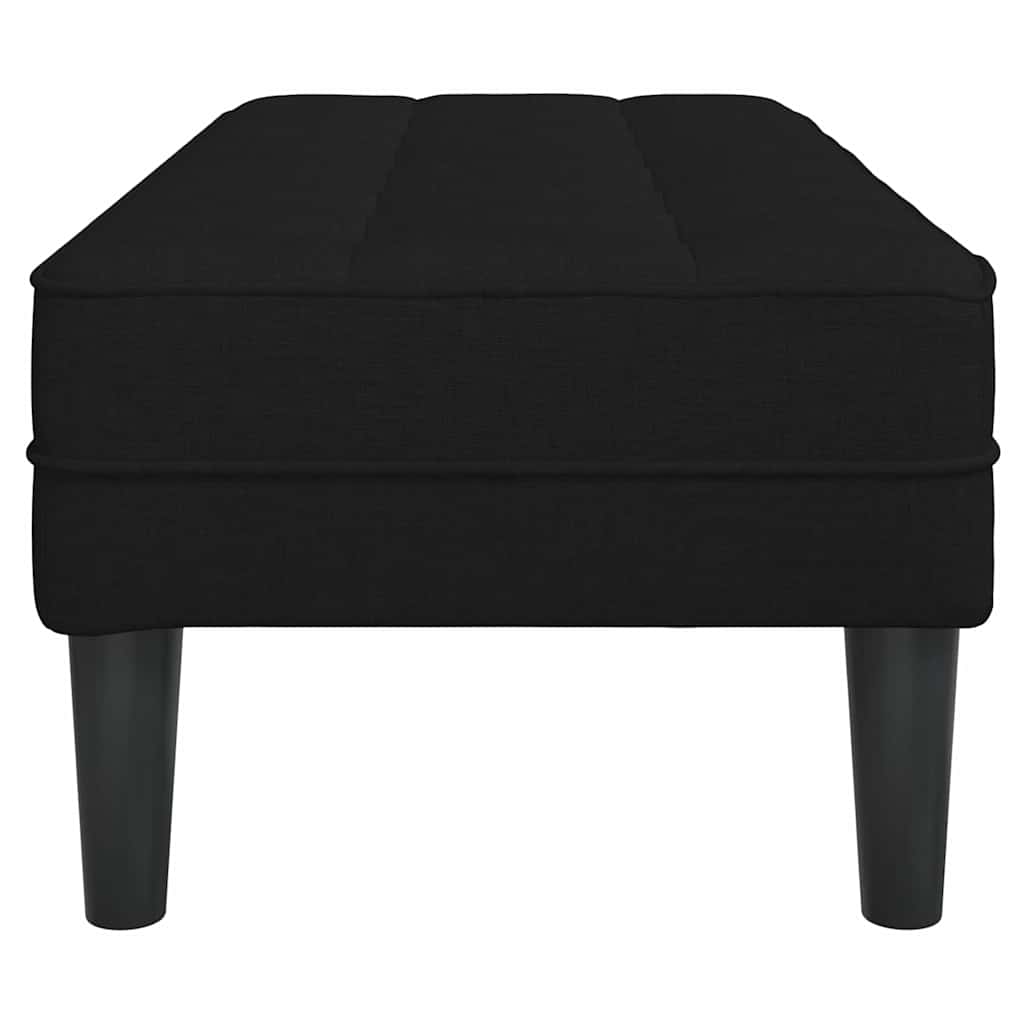 Bank met kussen Zwart 113 x 57 x 39 cm Stof