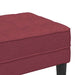 Bank met kussen Wijnrood 113 x 57 x 39 cm Stof