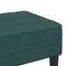 Bank met kussen Donkergroen 113 x 57 x 39 cm Stof