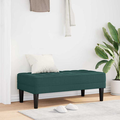 Bank met kussen Donkergroen 113 x 57 x 39 cm Stof