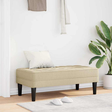Bank met kussen Crème 113 x 57 x 39 cm Stof