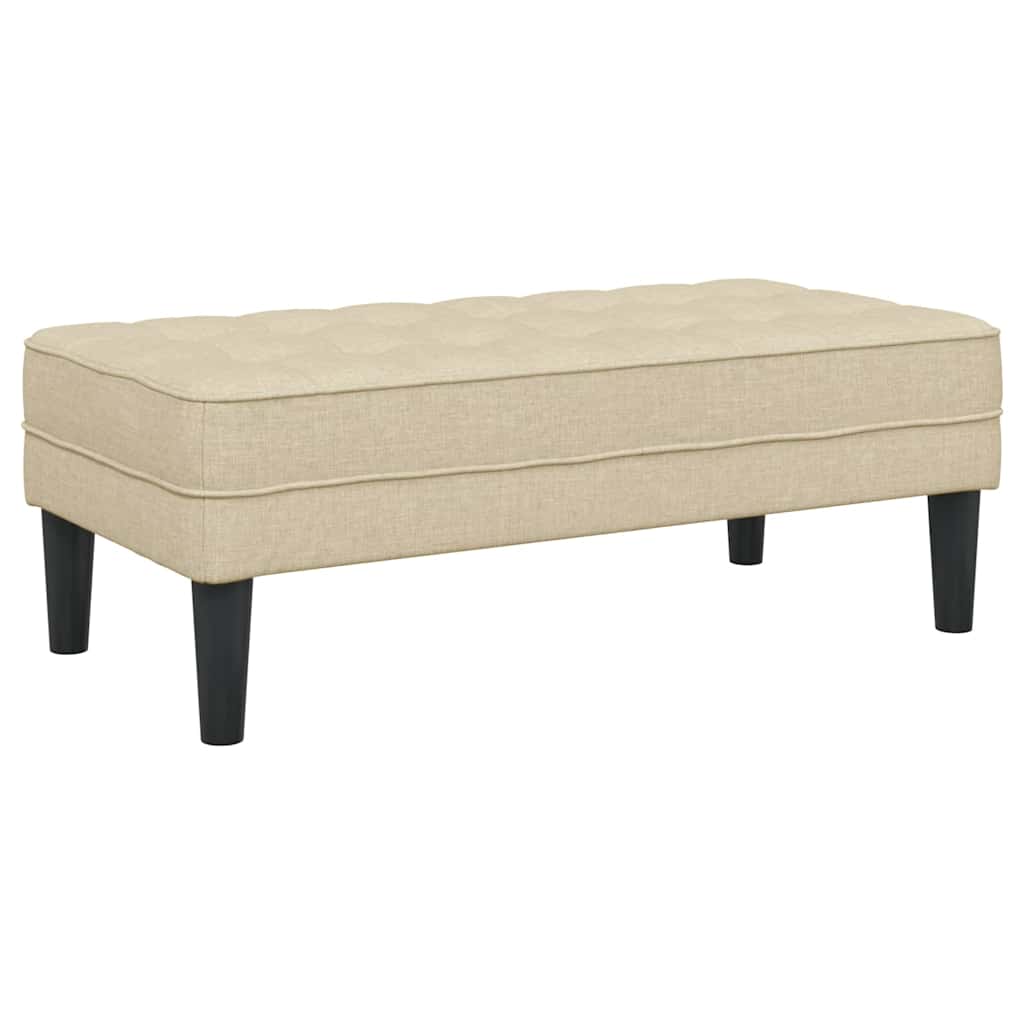 Bank met kussen Crème 113 x 57 x 39 cm Stof