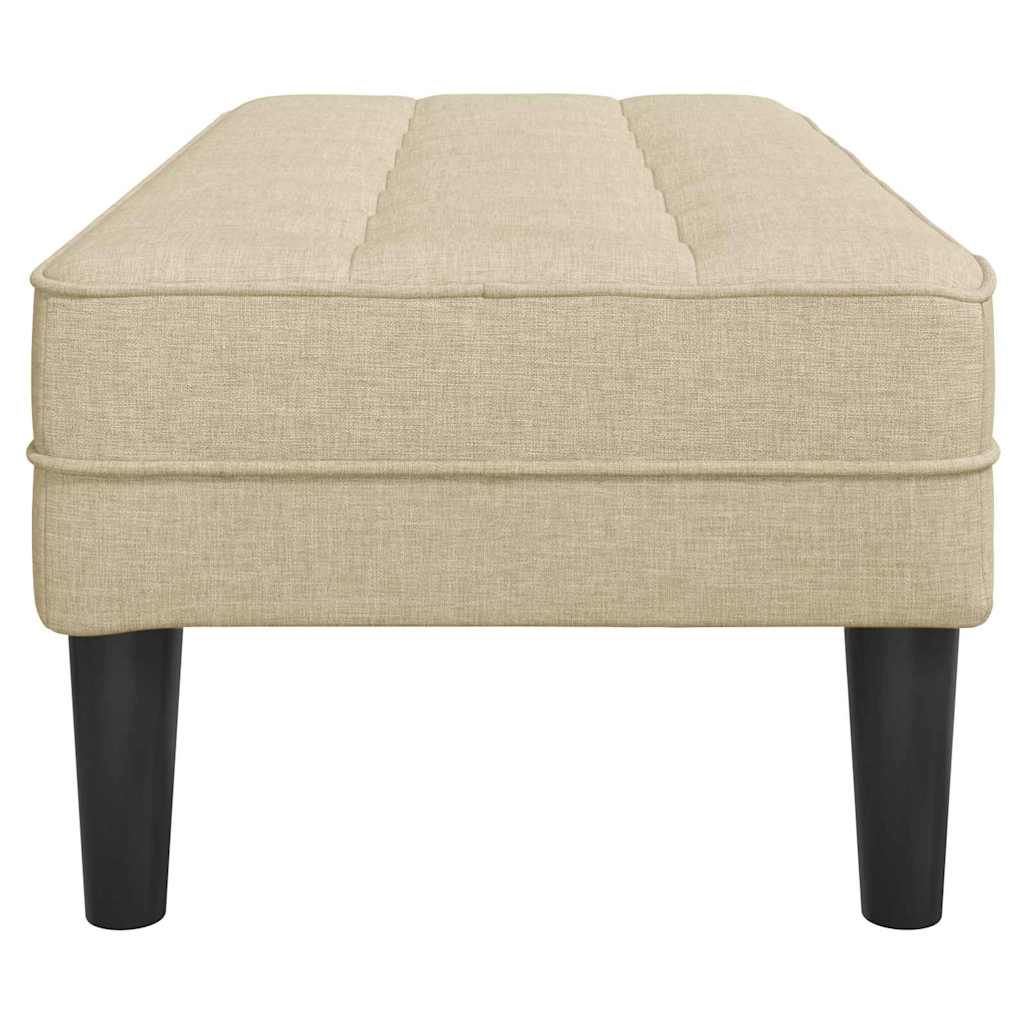 Bank met kussen Crème 113 x 57 x 39 cm Stof