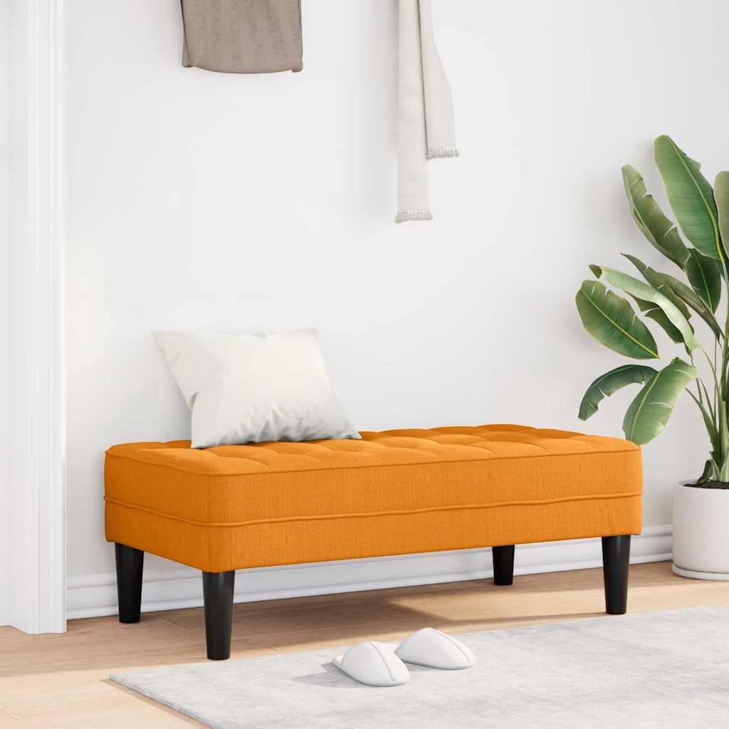 Bank met kussen Donkergeel 113 x 57 x 39 cm Stof