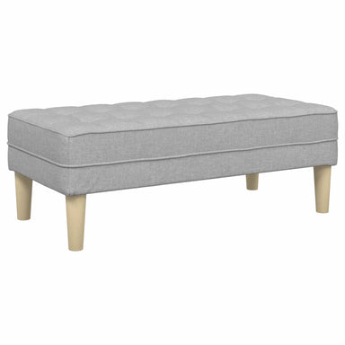 Bank met kussen Wolkengrijs 113 x 57 x 39 cm Stof