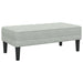 Bank met kussen Lichtgrijs 113 x 57 x 39 cm Fluweel