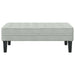 Bank met kussen Lichtgrijs 113 x 57 x 39 cm Fluweel