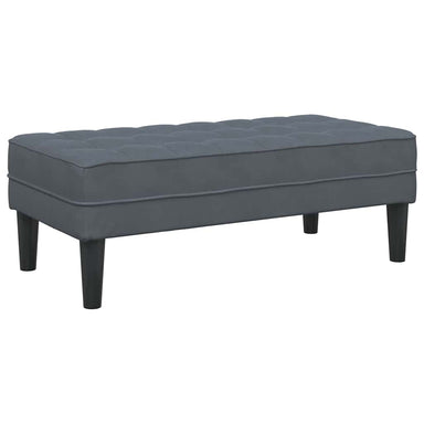 Bank met kussen Donkergrijs 113 x 57 x 39 cm Fluweel