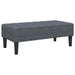 Bank met kussen Donkergrijs 113 x 57 x 39 cm Fluweel