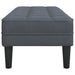 Bank met kussen Donkergrijs 113 x 57 x 39 cm Fluweel