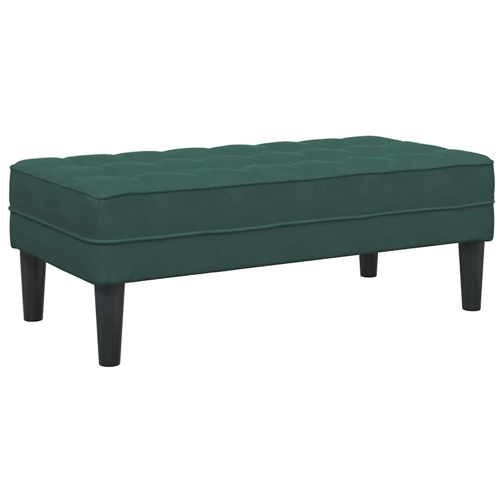Bank met kussen Donkergroen 113 x 57 x 39 cm Fluweel