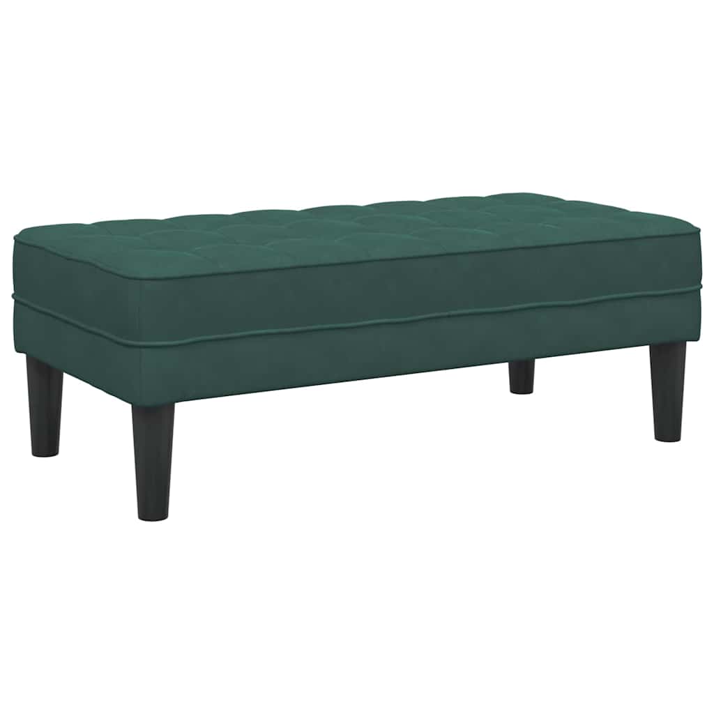 Bank met kussen Donkergroen 113 x 57 x 39 cm Fluweel