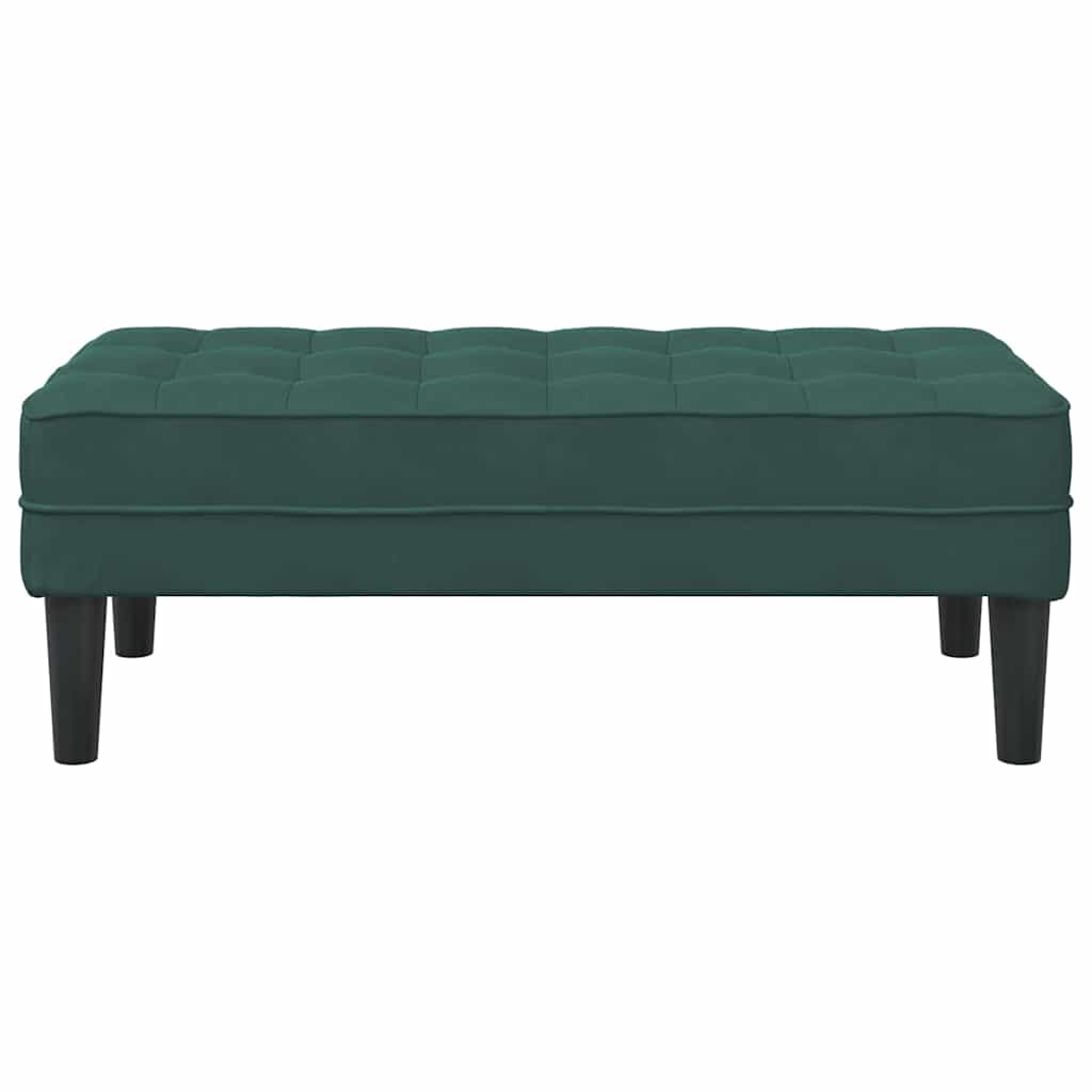 Bank met kussen Donkergroen 113 x 57 x 39 cm Fluweel
