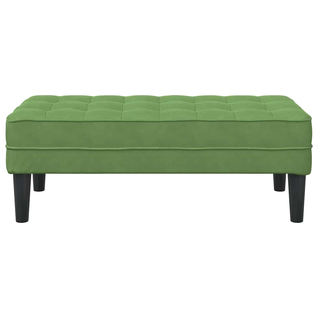 Bank met kussen Lichtgroen 113 x 57 x 39 cm Fluweel