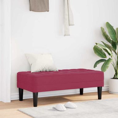 Bank met kussen Wijnrood 113 x 57 x 39 cm Fluweel