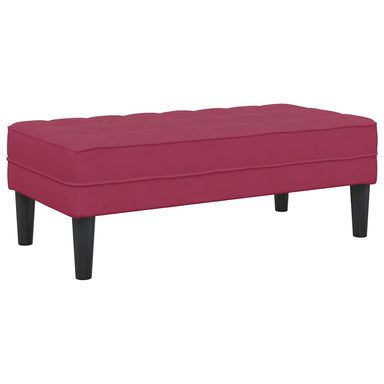 Bank met kussen Wijnrood 113 x 57 x 39 cm Fluweel
