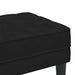 Bank met kussen Zwart 113 x 57 x 39 cm Fluweel