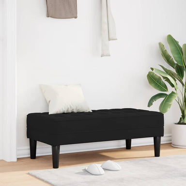 Bank met kussen Zwart 113 x 57 x 39 cm Fluweel