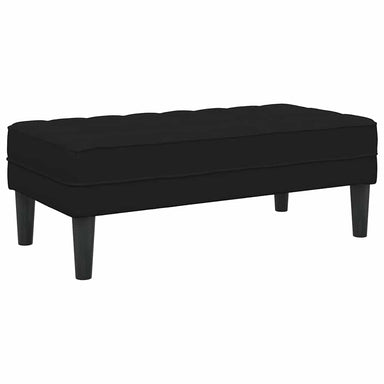 Bank met kussen Zwart 113 x 57 x 39 cm Fluweel